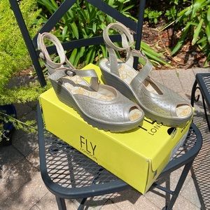 Fly London Wedge Sandals Size 39 (8-8.5 US)